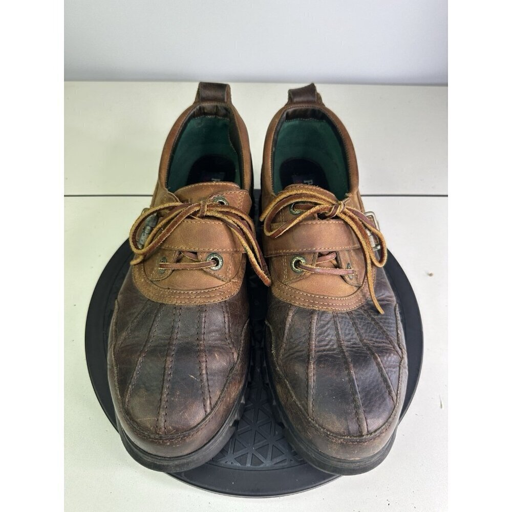 Polo Sport Ralph Lauren Boots 10.5 Dover Duck Leather Brown Buckle Ankle MB2432 - Picture 2 of 9